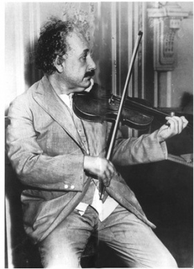 «Si yo no fuera físico, probablemente sería músico. A menudo pienso en la música. Vivo mis sueños en la música. Veo mi vida en términos de música... No puedo decir si yo hubiera hecho algún trabajo creativo de importancia en la música, pero sí sé que tengo más alegría en la vida gracias a mi violín» Albert Einstein, (1929).